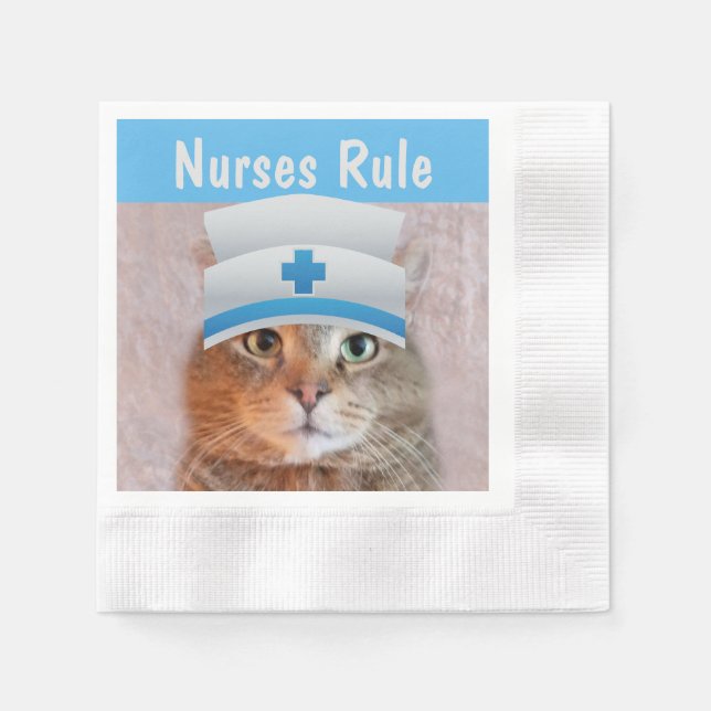 Nurse Rupie, Nurses Rule Paper Napkins (Front)