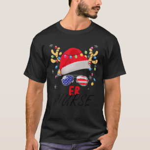 NURSE Santa Messy Bun Family Christmas T-Shirt