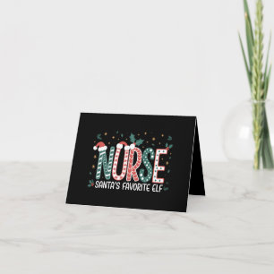 Nurse Santa's Favorite Elf Christmas Inspirational Card
