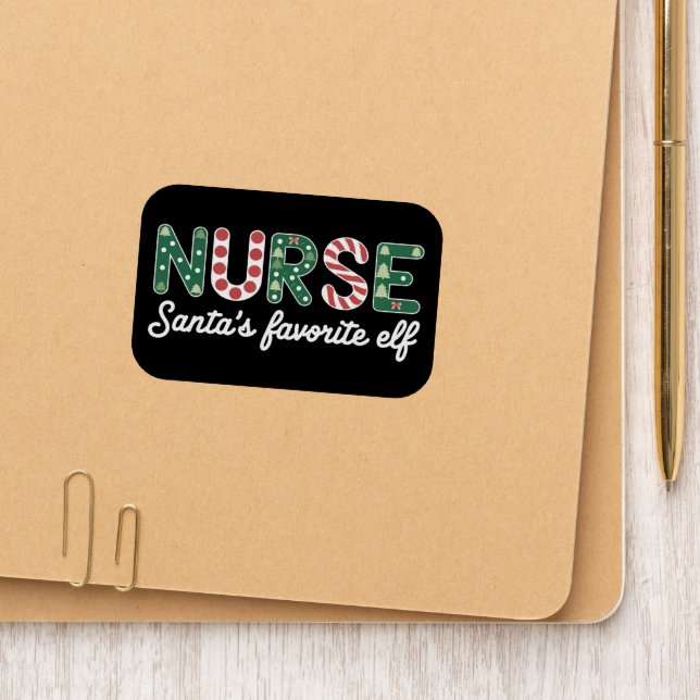 Nurse Santa's Favorite Elf Life Nurse Day Gifts  Patch (On Folder)