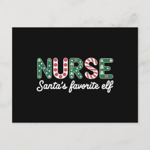 Nurse Santa's Favorite Elf Life Nurse Day Gifts Postcard
