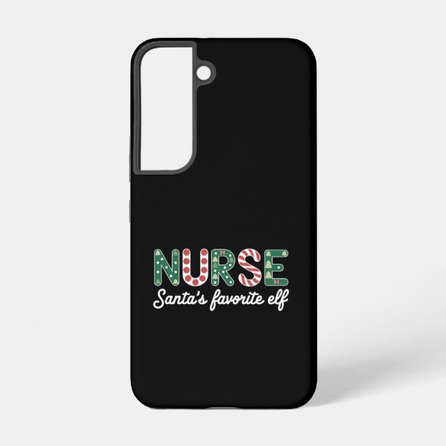 Nurse Santa's Favorite Elf Life Nurse Day Gifts  Samsung Galaxy Case (Back)
