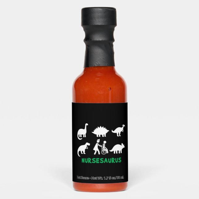 Nurse Saurus Dinosaurs Hot Sauces (Front)