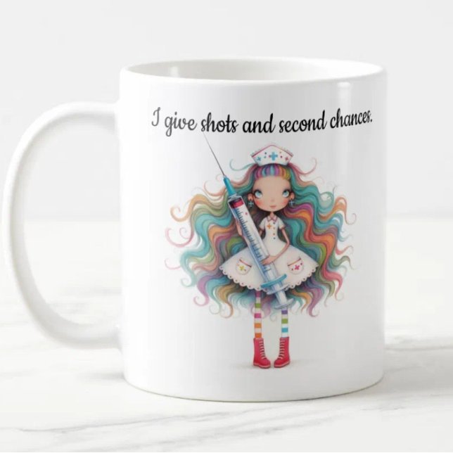 Nurse sayings- I give shots and second chances Mug (Creator Uploaded)