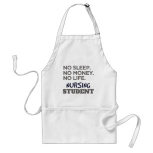 Nurse School Meme No Sleep Money Nursing Student Adult Apron