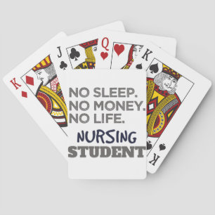 Nurse School Meme No Sleep Money Nursing Student Poker Cards