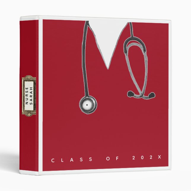 Nurse Scrapbook 3 ring binder (Front/Spine)
