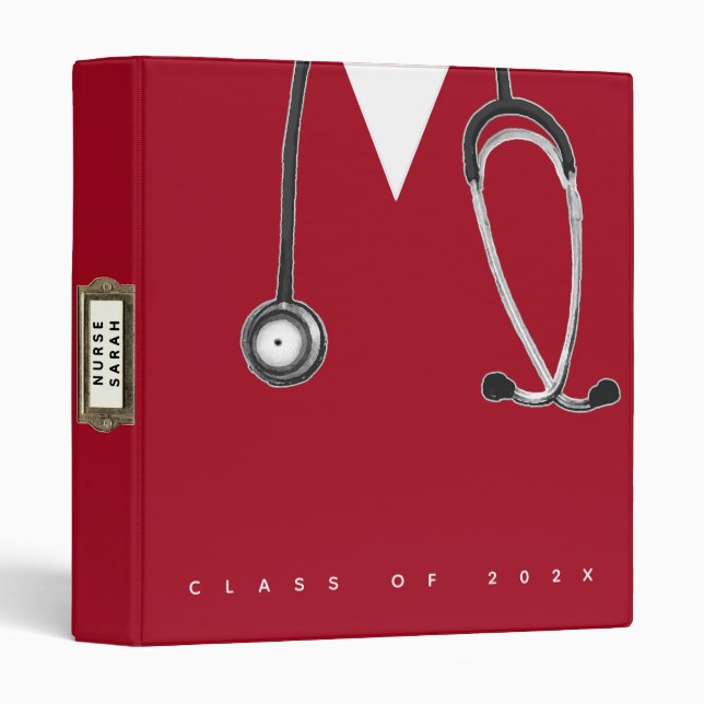 Nurse Scrapbook 3 ring binder (Front/Spine)
