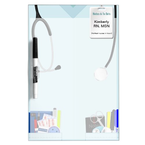 Nurse Scrubs Personalized Dry Erase Board