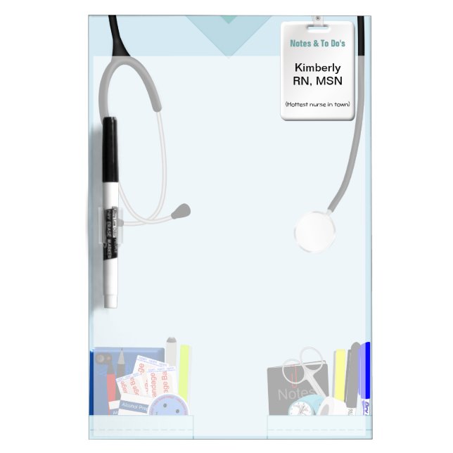 Nurse Scrubs Personalized Dry Erase Board (Front)