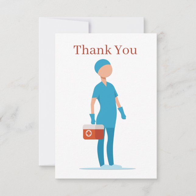 Nurse sentiment Thank You Card (Front)