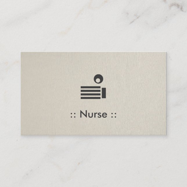 Nurse Simple Elegant Professional Business Card (Front)
