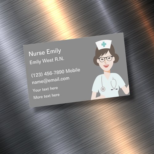 Nurse Simple Patient Business Card Magnets