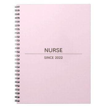 Nurse 'since Year' Modern Custom Pastel Notebook by ops2014 at Zazzle