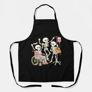 Nurse Skeleton Funny Halloween Healthcare Essentia Apron