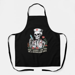 Nurse Skeleton Joke Humor Halloween Essential T-Sh Apron