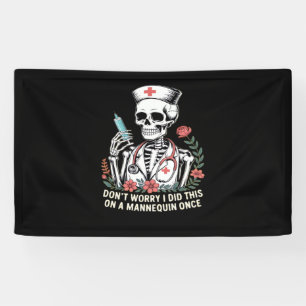 Nurse Skeleton Joke Humor Halloween Essential T-Sh Banner