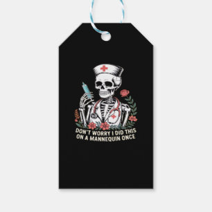 Nurse Skeleton Joke Humor Halloween Essential T-Sh Gift Tags