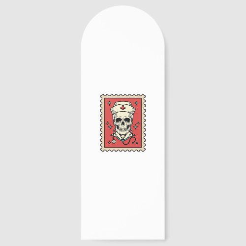 Nurse Skull Funny Retro Stamp_1 Bookmarks