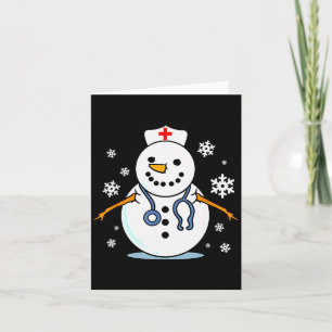 Nurse Snowman Nurse Christmas Card