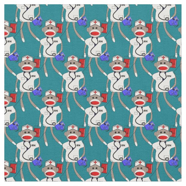 NICU Nurse Fabric Blue | Zazzle