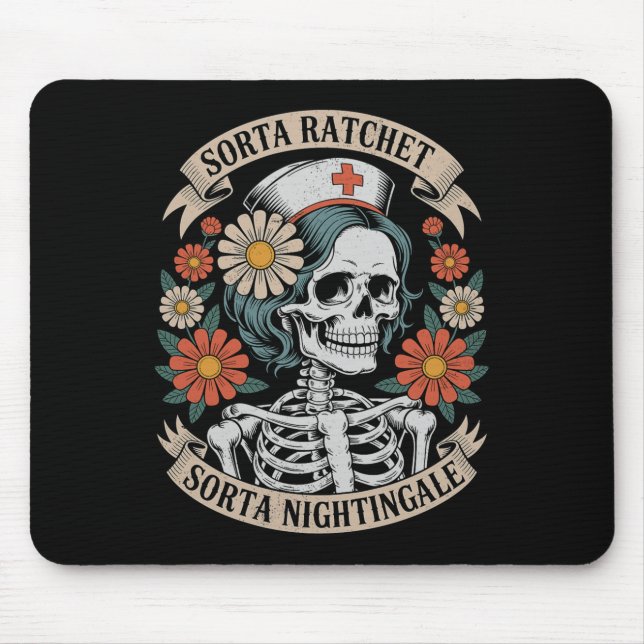Nurse Sorta Ratchet Sorta Nightingale Skeleton Hal Mouse Pad (Front)