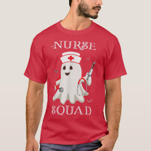 Nurse Squad Ghost Halloween Costume & Spooky Boo W T-Shirt
