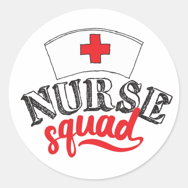 Nurse Squad Nurse Friends Nurse Best Friends Nurse Classic Round Sticker (Front)
