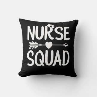 Nurse Squad Nursing Team Healthcare Rn Lpn Cna Nur Throw Pillow