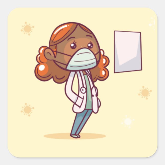 Nurse Square Sticker (Front)