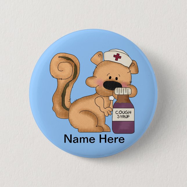 Nurse Squirrel button (Front)