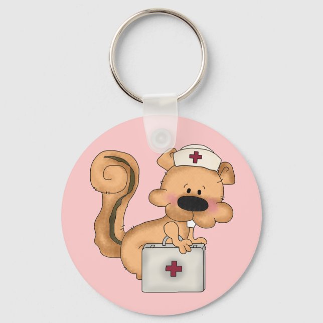 Nurse Squirrel keychain (Front)