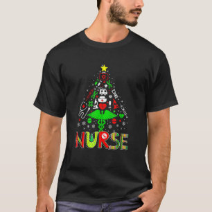 Nurse Stethoscope Christmas Tree Rn Lpn Nursing X T-Shirt
