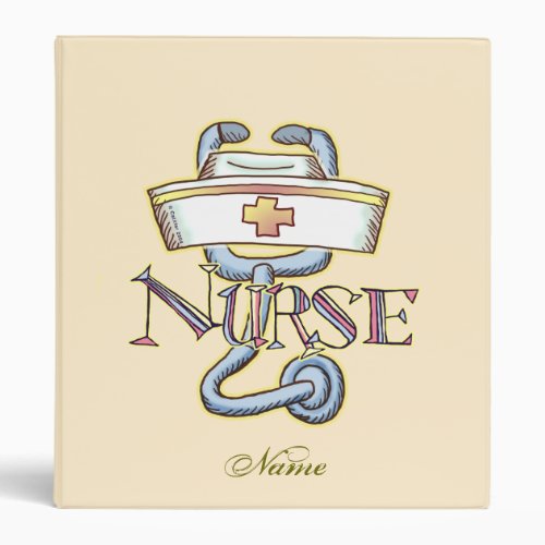 Nurse Stethoscope custom name binder