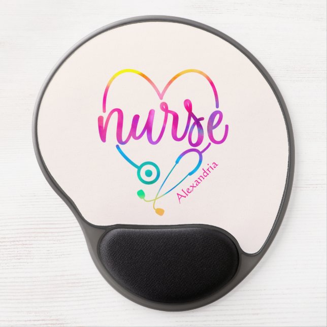 Nurse Stethoscope Gel Mouse Pad (Front)