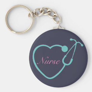 Nurse RN LPN CNA Medical Field Stethoscope Key Fob Wristlet Keychain 