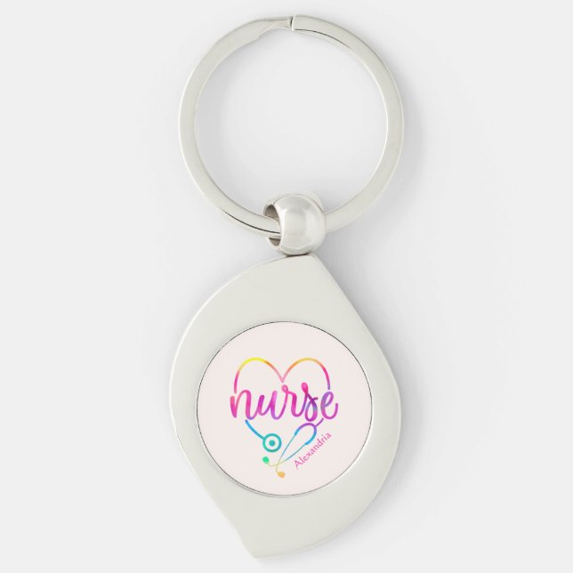 Nurse Stethoscope Keychain (Front)