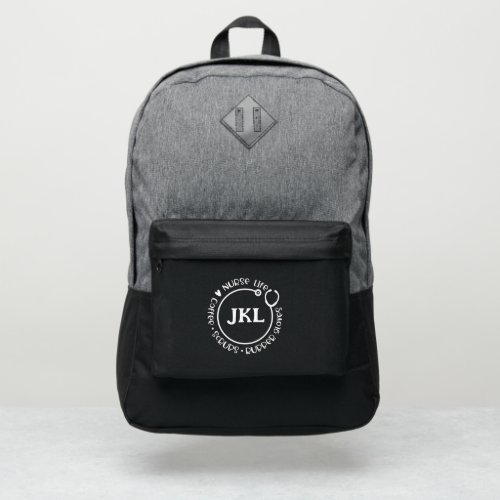 Nurse Stethoscope Monogrammed  Port Authority Backpack