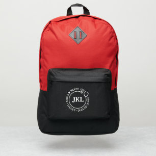Nurse Stethoscope Monogrammed Red Port Authority® Backpack