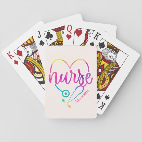 Nurse Stethoscope Poker Cards