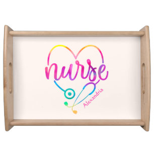 Nurse Stethoscope Serving Tray