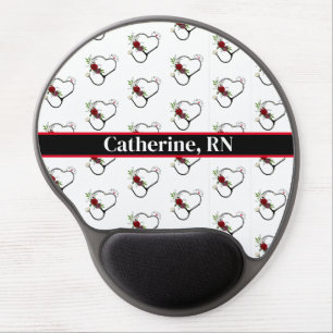 Nurse Stethoscope with Nurse Cap Gel Mousepad