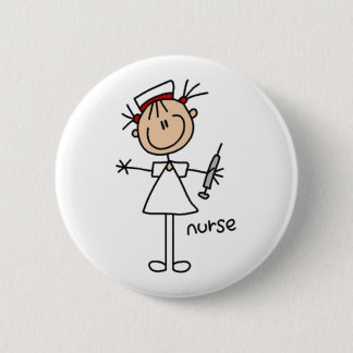 Nurse Stick Figure Button