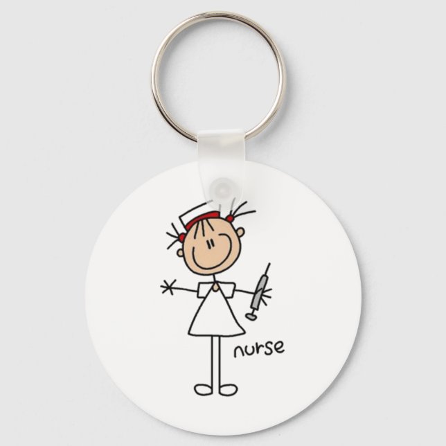 Nurse Stick Figure Keychain (Front)