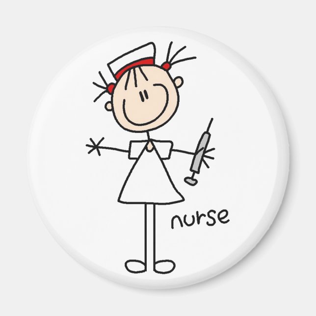 Nurse Stick Figure Magnet (Front)