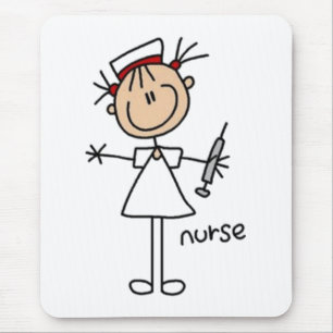 Nurse Stick Figure Mouse Pad