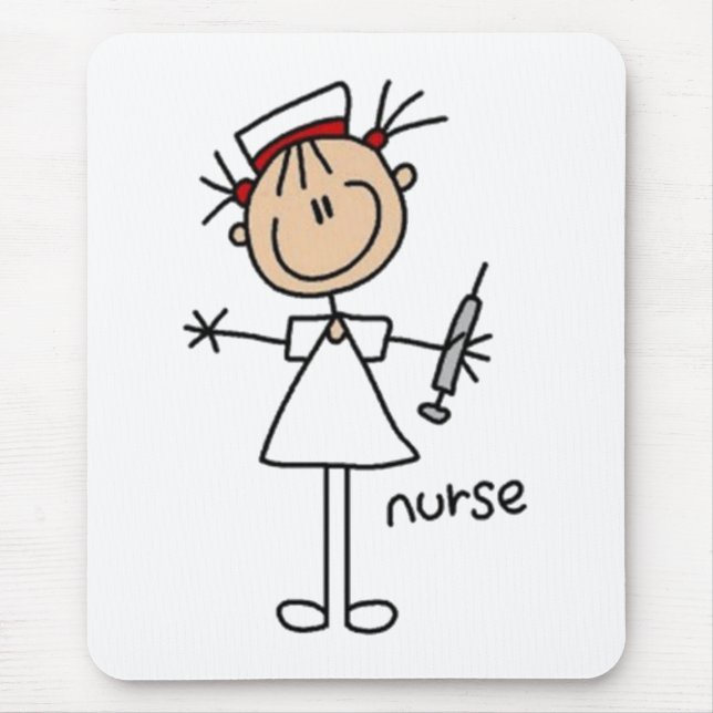 Nurse Stick Figure Mouse Pad (Front)