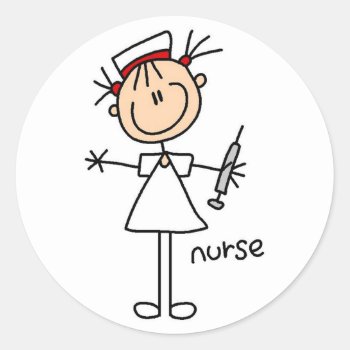 Nurse Stick Figure Sticker by stick_figures at Zazzle
