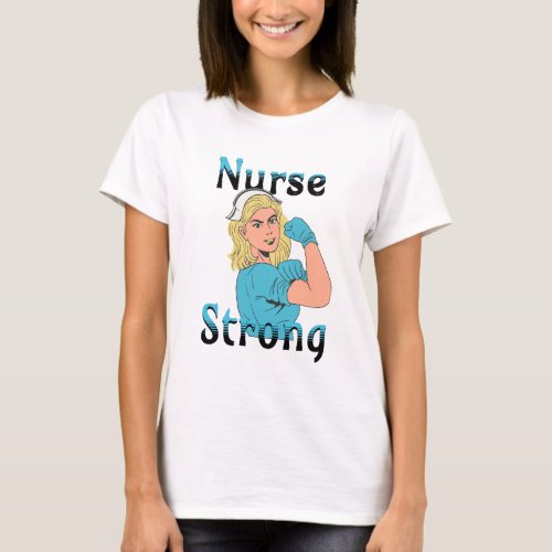 Nurse Strong  Vintage Retro Vibes T_Shirt