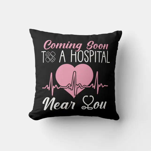 Nurse Students Graduation Hospital RN Nursing Throw Pillow Zazzle